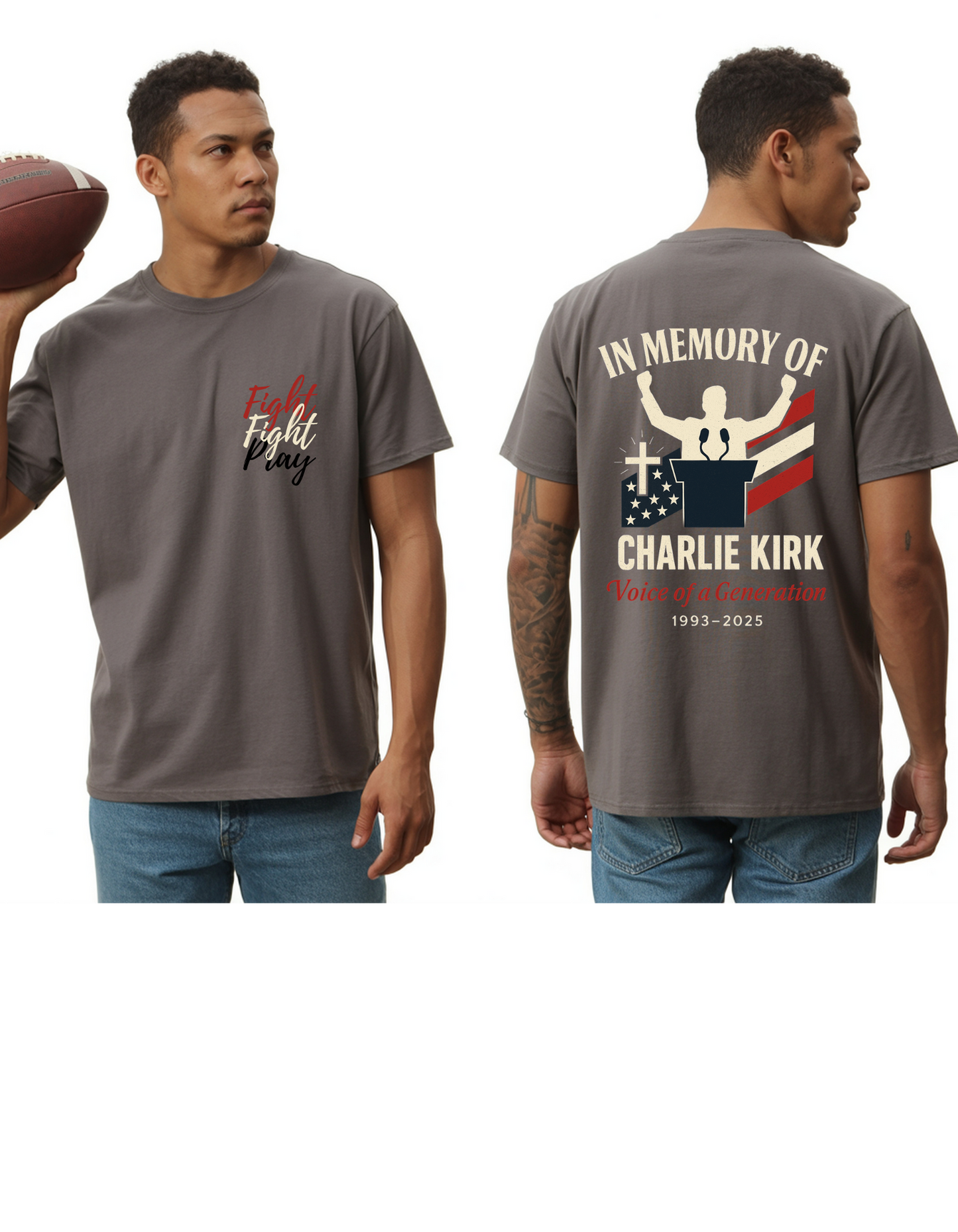 🕊️ Charlie Kirk Memorial Tee Voice of a Generation 100% Cotton