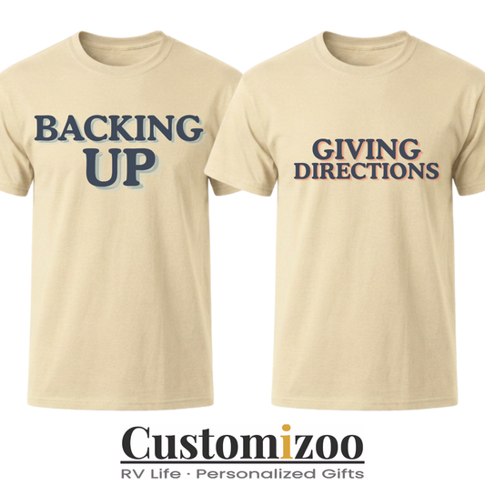 Giving Directions & Backing Up Matching Couple Shirts | RV Tees