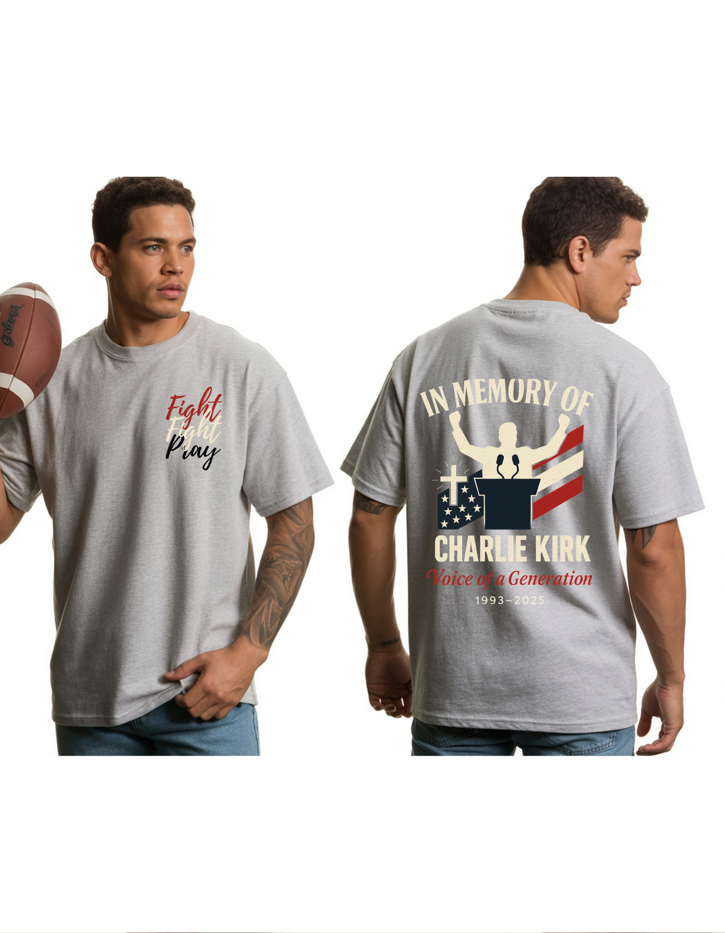 🕊️ Charlie Kirk Memorial Tee Voice of a Generation 100% Cotton