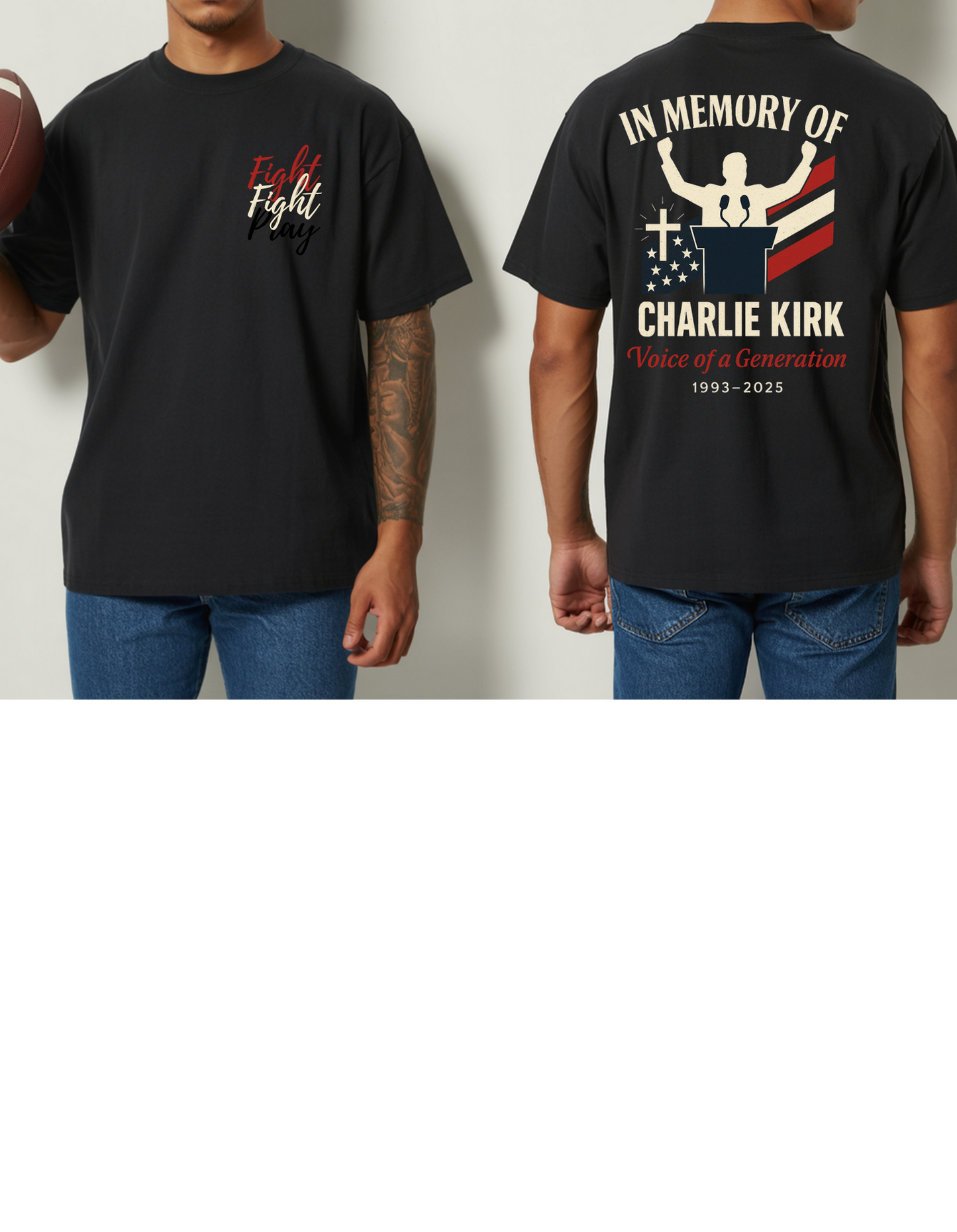 🕊️ Charlie Kirk Memorial Tee Voice of a Generation 100% Cotton
