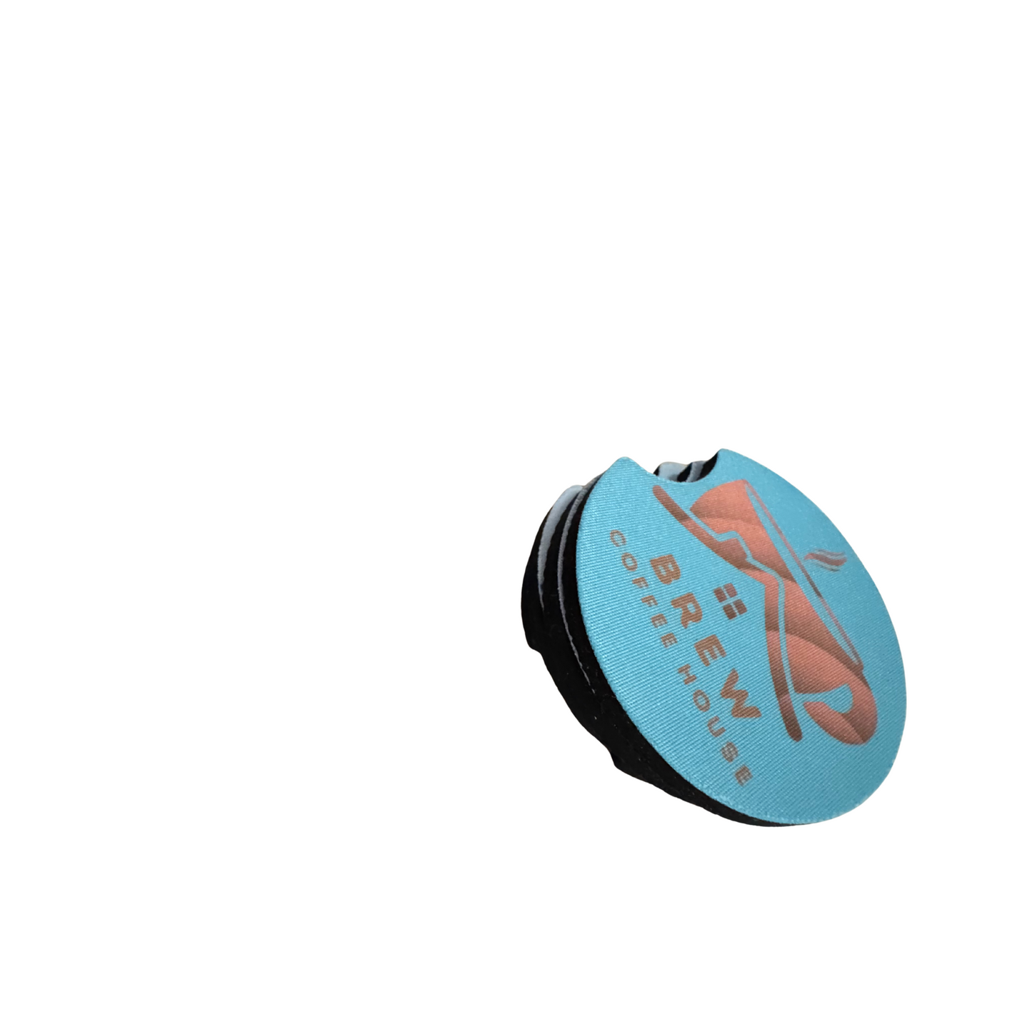 Neoprene Promotional Logo Drink Coasters - Car Cup Size