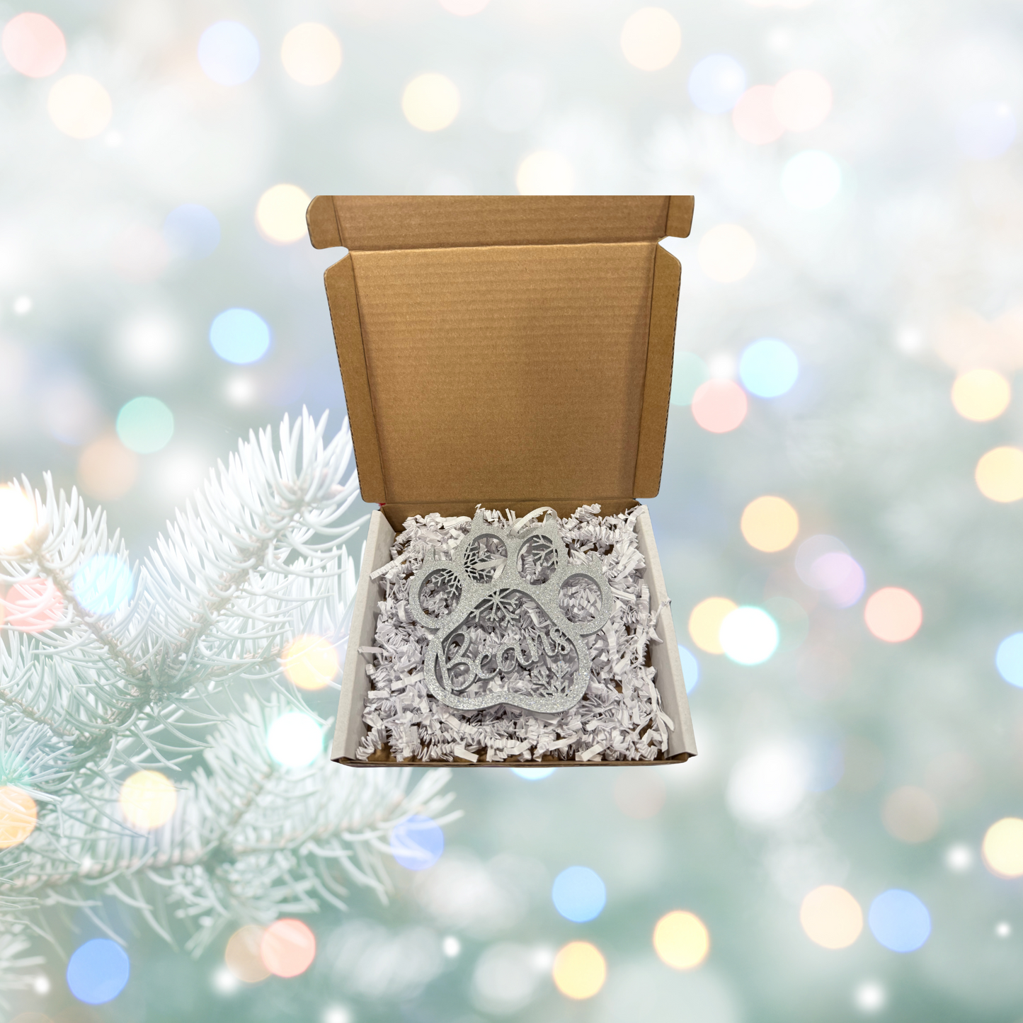 Personalized Wooden Ornament: Personalized Dog Paw Ornament, Custom Cat Christmas Ornament, Pet Memorial and 2025 Ornament