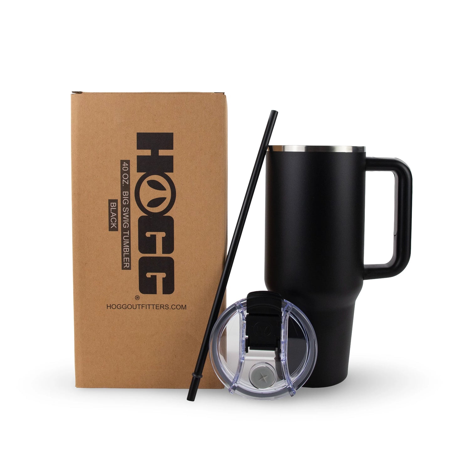 40oz Big Swig Tumbler – Laser Engraved Winter Pattern | Holiday Gift | Insulated Stainless Steel | Hogg Brand