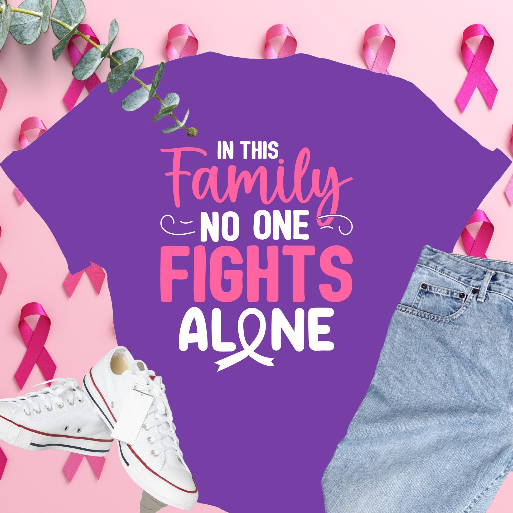  Breast Cancer Awareness Shirt on Comfort Colors® Tee – Pink Ribbon, October Support, Halloween Theme