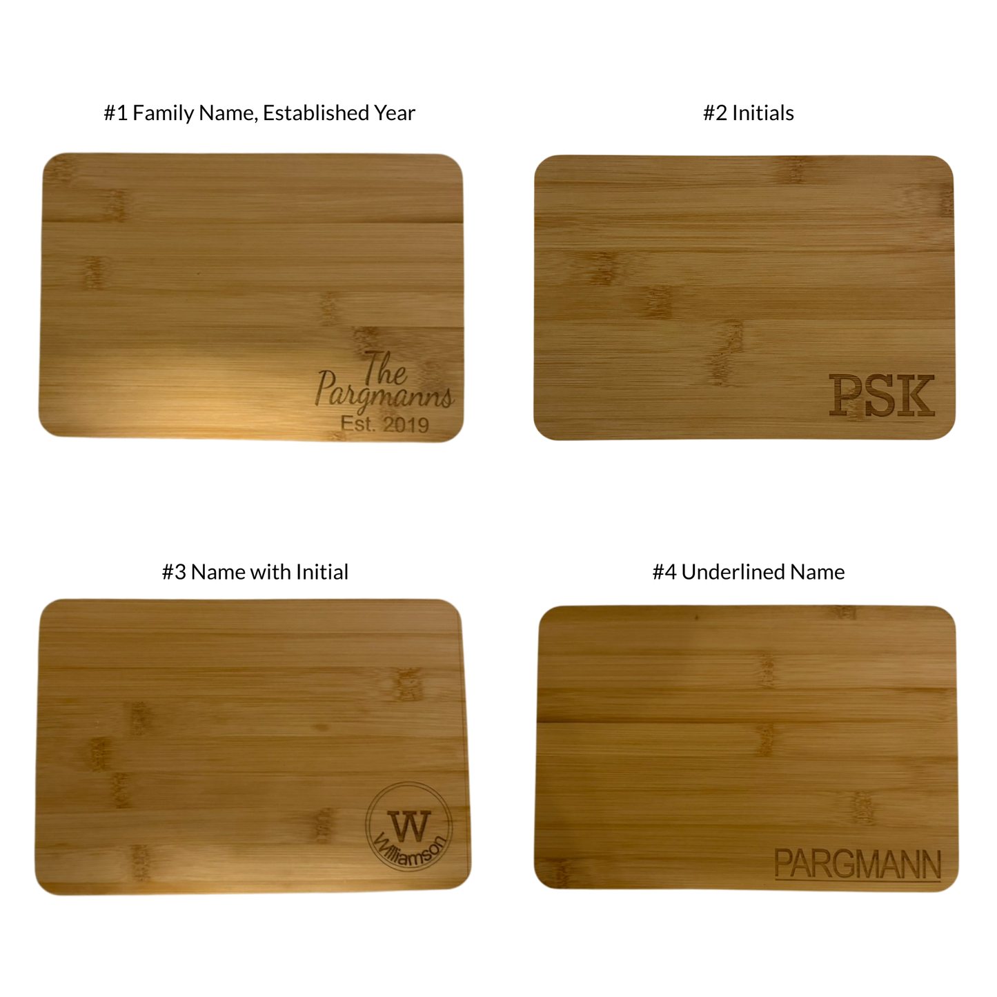 Bamboo Cutting Board – Personalized Kitchen Gift – Engraved Name, Initials, or Custom Message