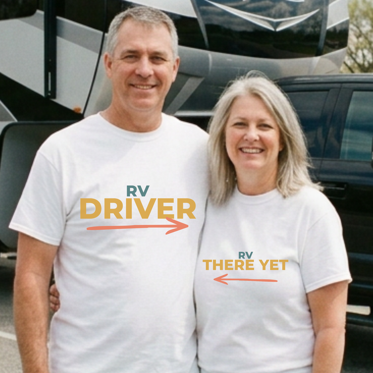 RV Driver & RV There Yet Matching Couple Shirts | Funny RV Tees
