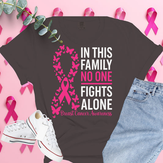  Breast Cancer Awareness Shirt on Comfort Colors® Tee – Pink Ribbon, October Support, Halloween Theme