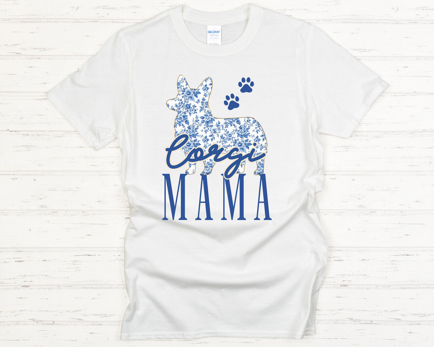 Welsh Corgi Mama T-Shirt Cute Floral Corgi Graphic Tee Dog Lover Apparel Pet Owner Gift Trendy Animal Print
