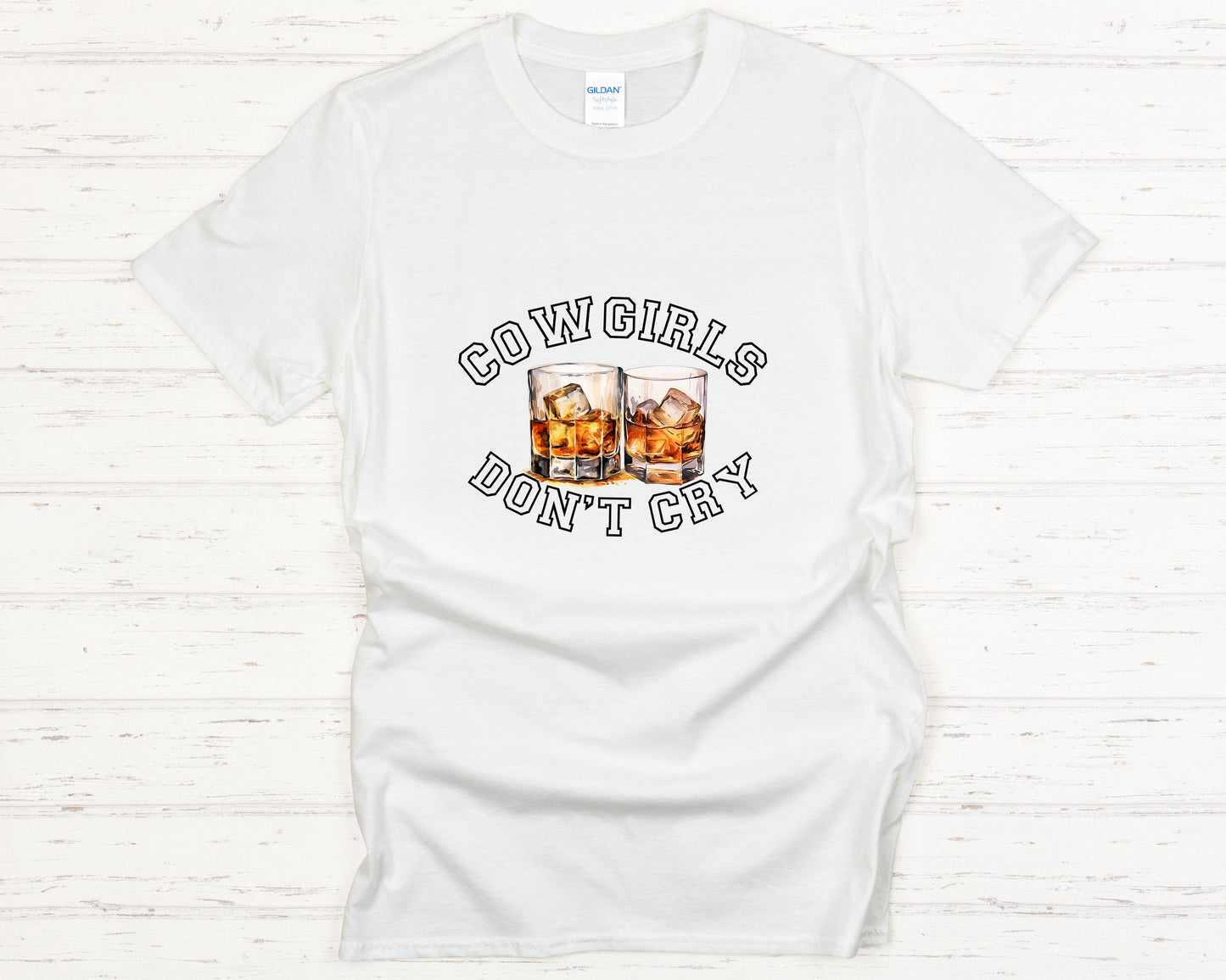 Cowgirl Shirt Cowgirls Don't Cry tee - Western Whiskey Graphic Tee, Country Music Shirt, Rodeo & Southern Style Apparel