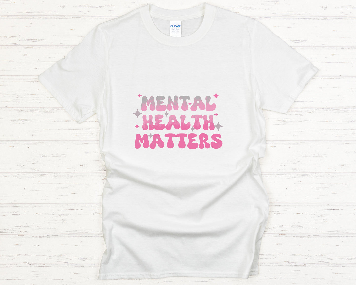 Mental Health Shirt Inspirational Graphic Tee Self-Care & Positive Mindset Apparel Support Awareness Gift