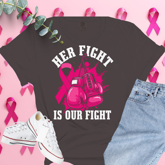  Breast Cancer Awareness Shirt on Comfort Colors® Tee – Pink Ribbon, October Support, Halloween Theme