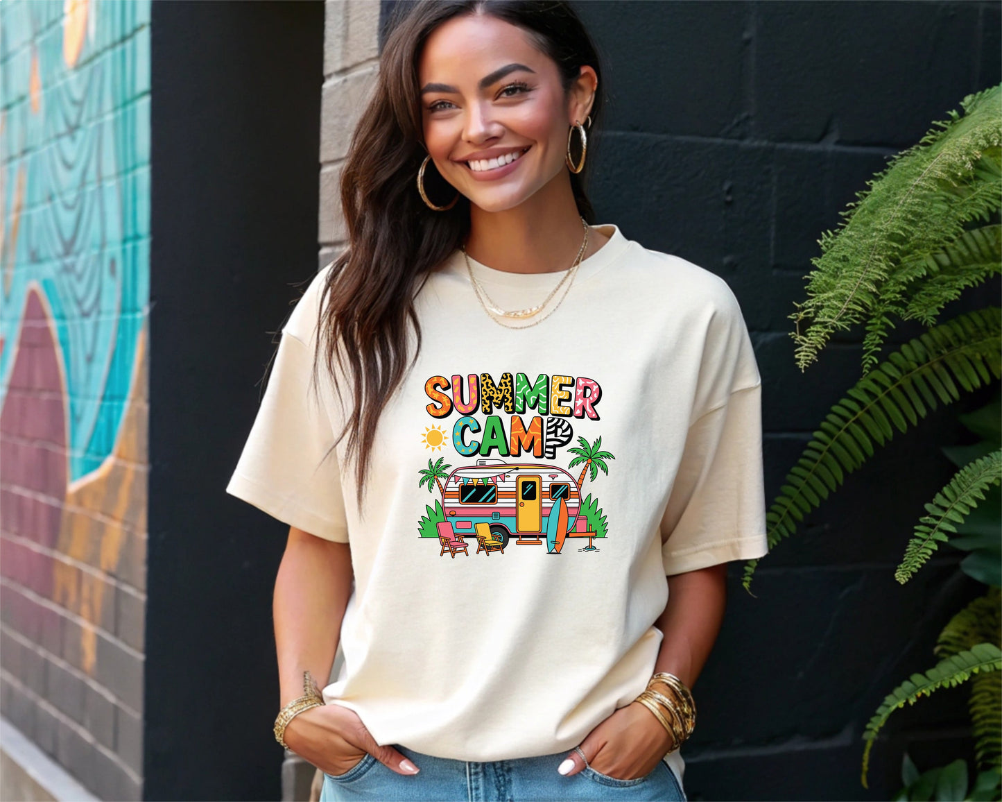 Camping shirt Summer Camp Tee Retro Camper Graphic Tee, Outdoor Adventure Shirt for Camping Lovers, Travel Gift for Kids & Adults