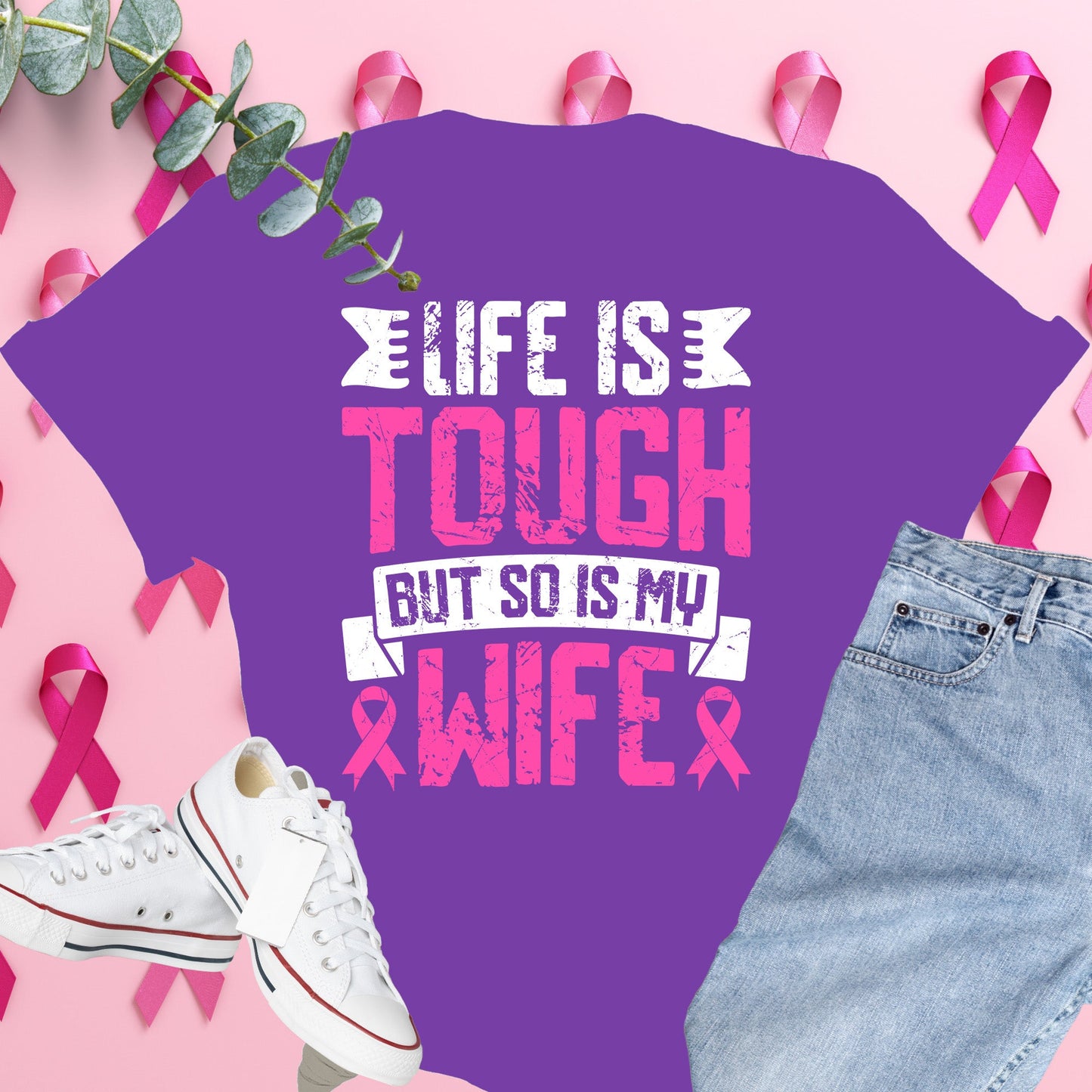  Breast Cancer Awareness Shirt on Comfort Colors® Tee – Pink Ribbon, October Support, Halloween Theme
