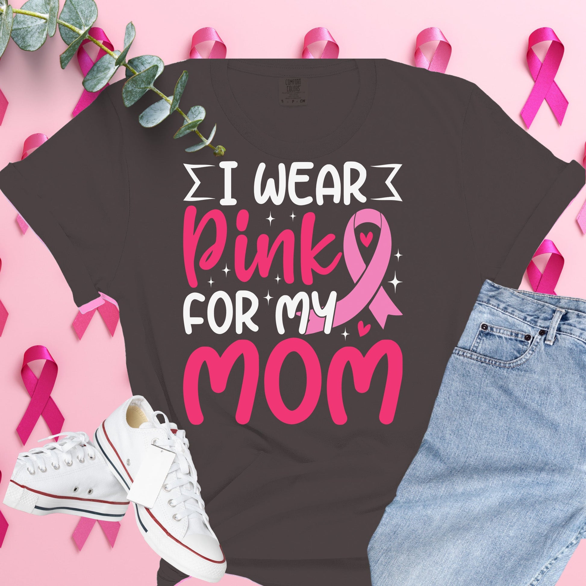  Breast Cancer Awareness Shirt on Comfort Colors® Tee – Pink Ribbon, October Support, Halloween Theme