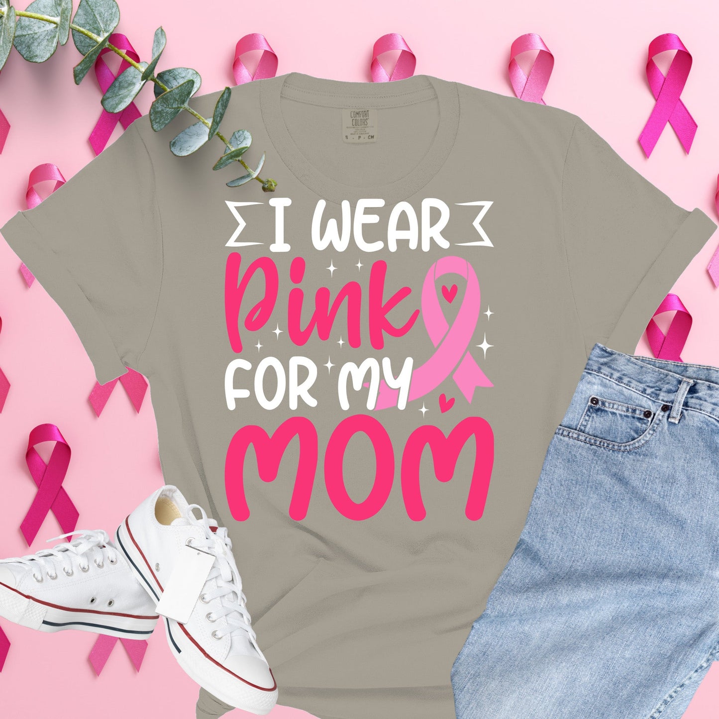  Breast Cancer Awareness Shirt on Comfort Colors® Tee – Pink Ribbon, October Support, Halloween Theme