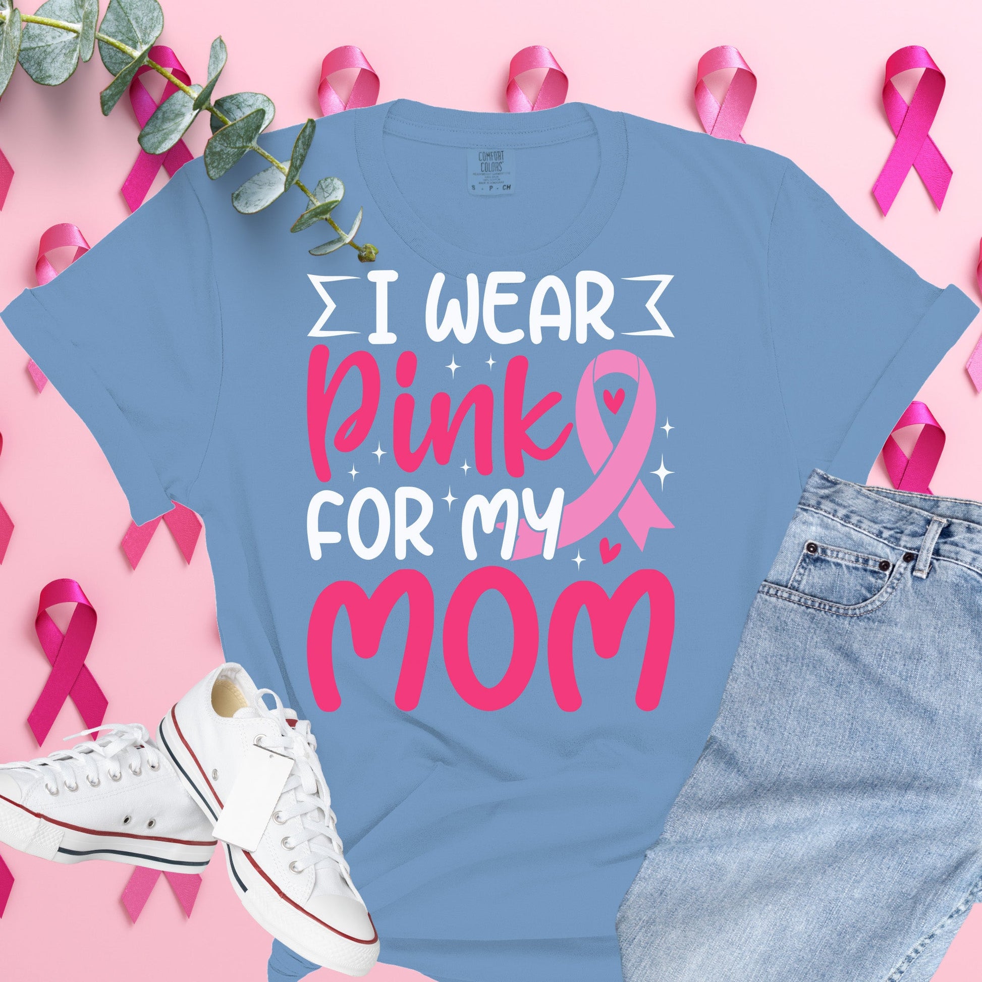 Breast Cancer Awareness Shirt on Comfort Colors® Tee – Pink Ribbon, October Support, Halloween Theme
