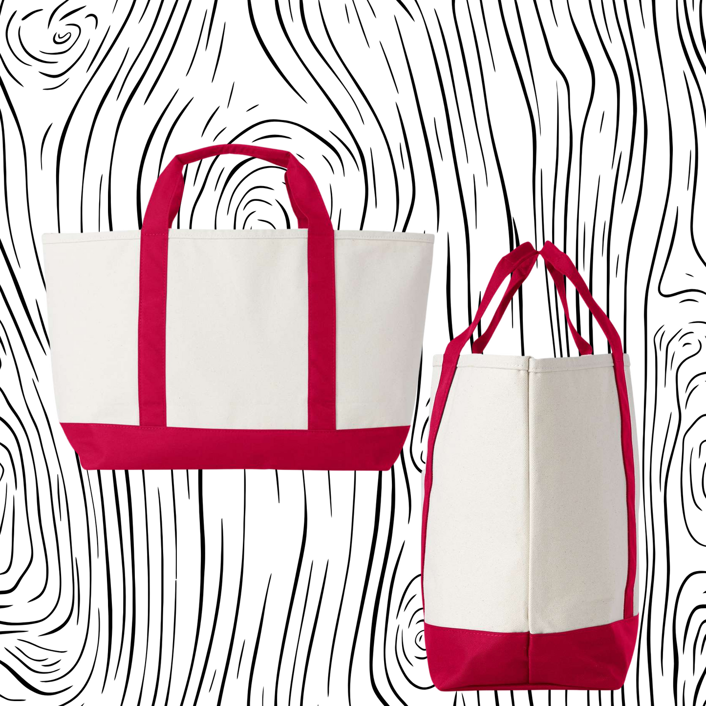 Vineyard Vines® Breast Cancer Awareness Tote - Personalized Tribute Edition - Light House Red