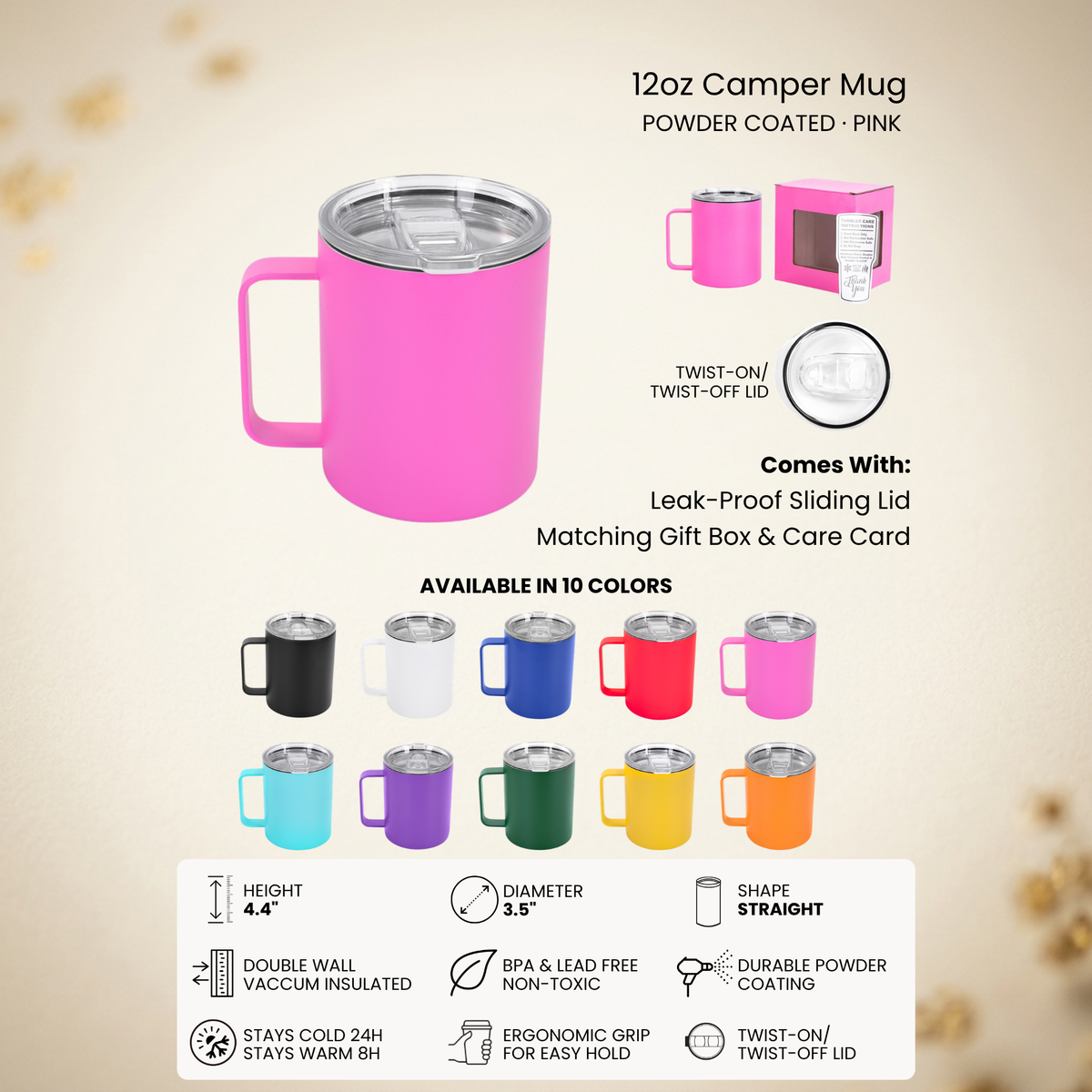 Personalized Insulated Camper Mug with Lid | Custom RV Gift
