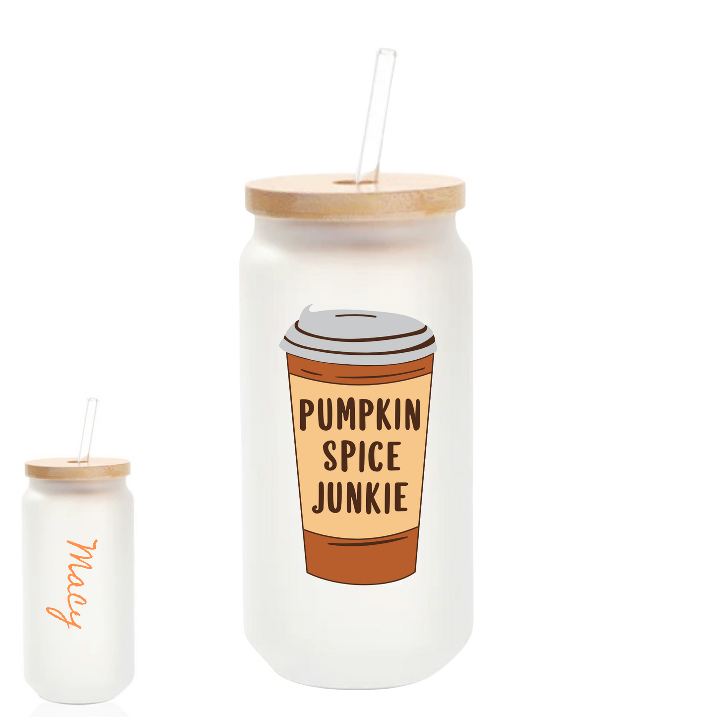 🎃 Pumpkin Spice Edition – 18 oz Glass Can