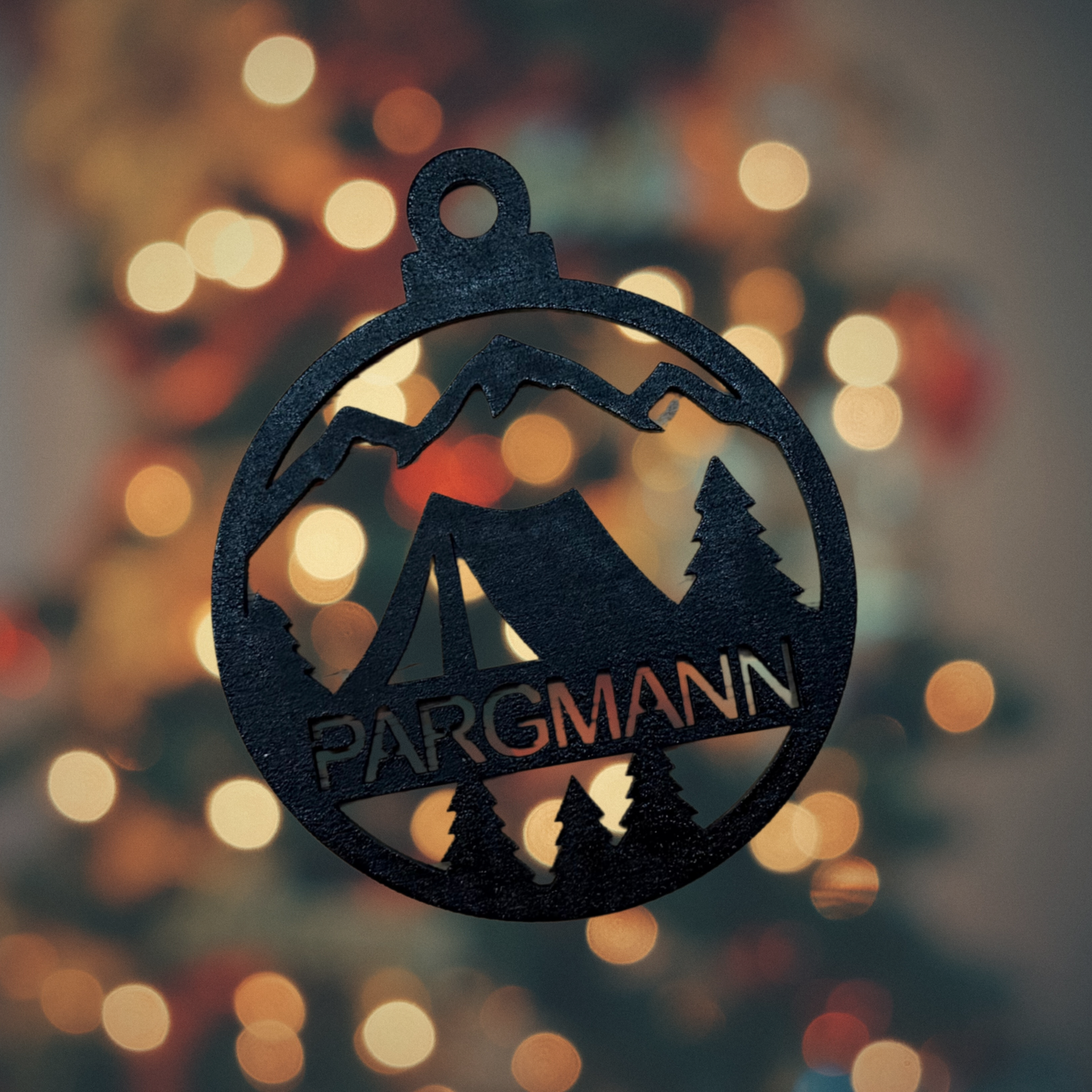 Personalized Camping Wood Ornament:  Personalized RV ornament,, Laser Cut, Custom Name, Family Ornament