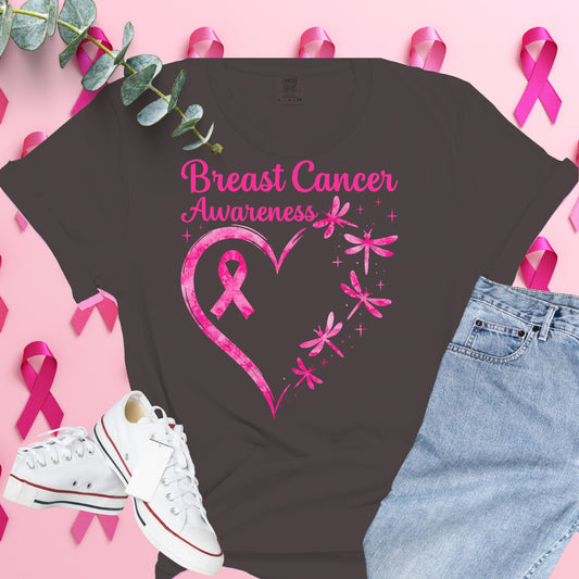  Breast Cancer Awareness Shirt on Comfort Colors® Tee – Pink Ribbon, October Support, Halloween Theme