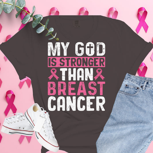  Breast Cancer Awareness Shirt on Comfort Colors® Tee – Pink Ribbon, October Support, Halloween Theme