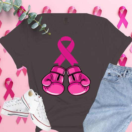  Breast Cancer Awareness Shirt on Comfort Colors® Tee – Pink Ribbon, October Support, Halloween Theme