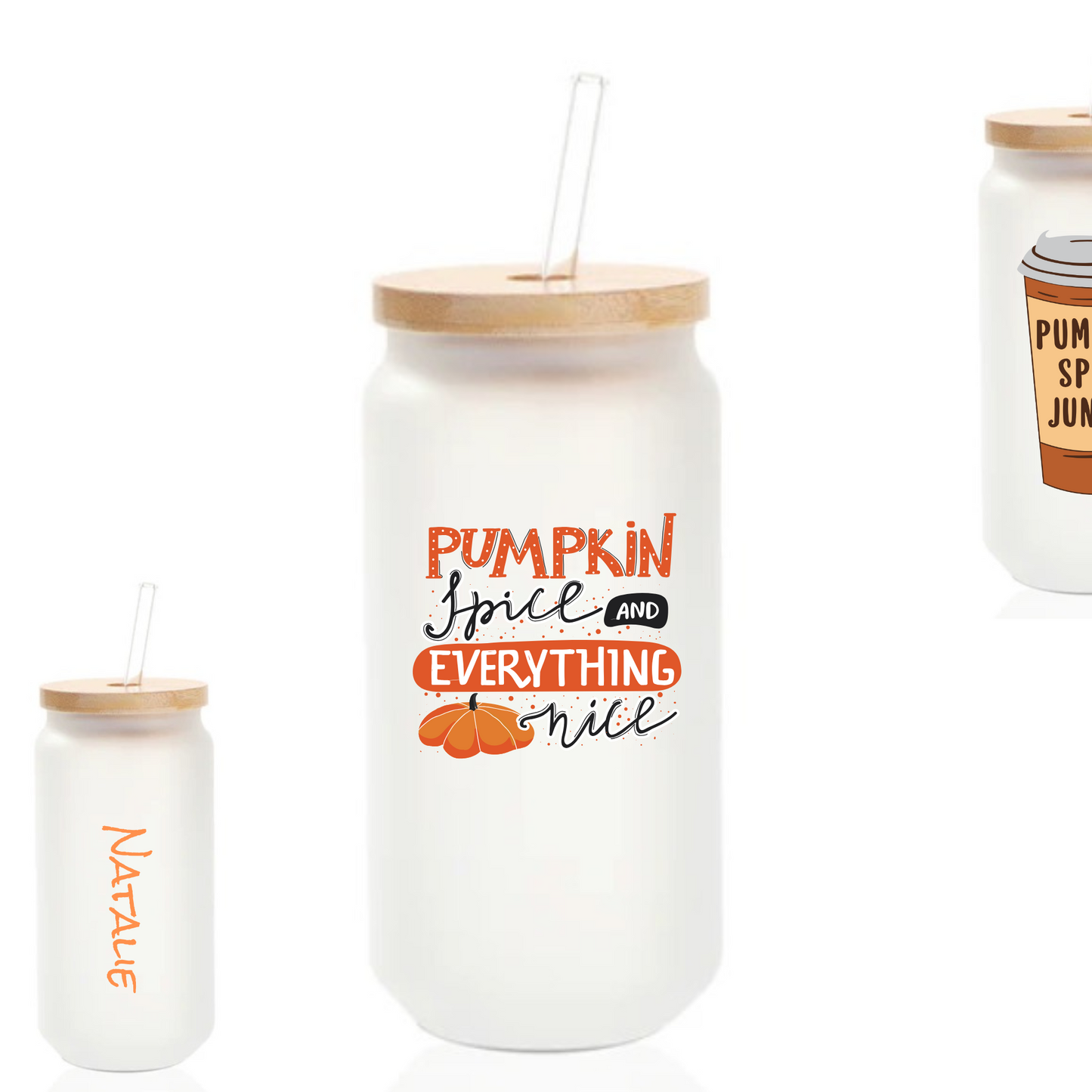 🎃 Pumpkin Spice Edition – 18 oz Glass Can