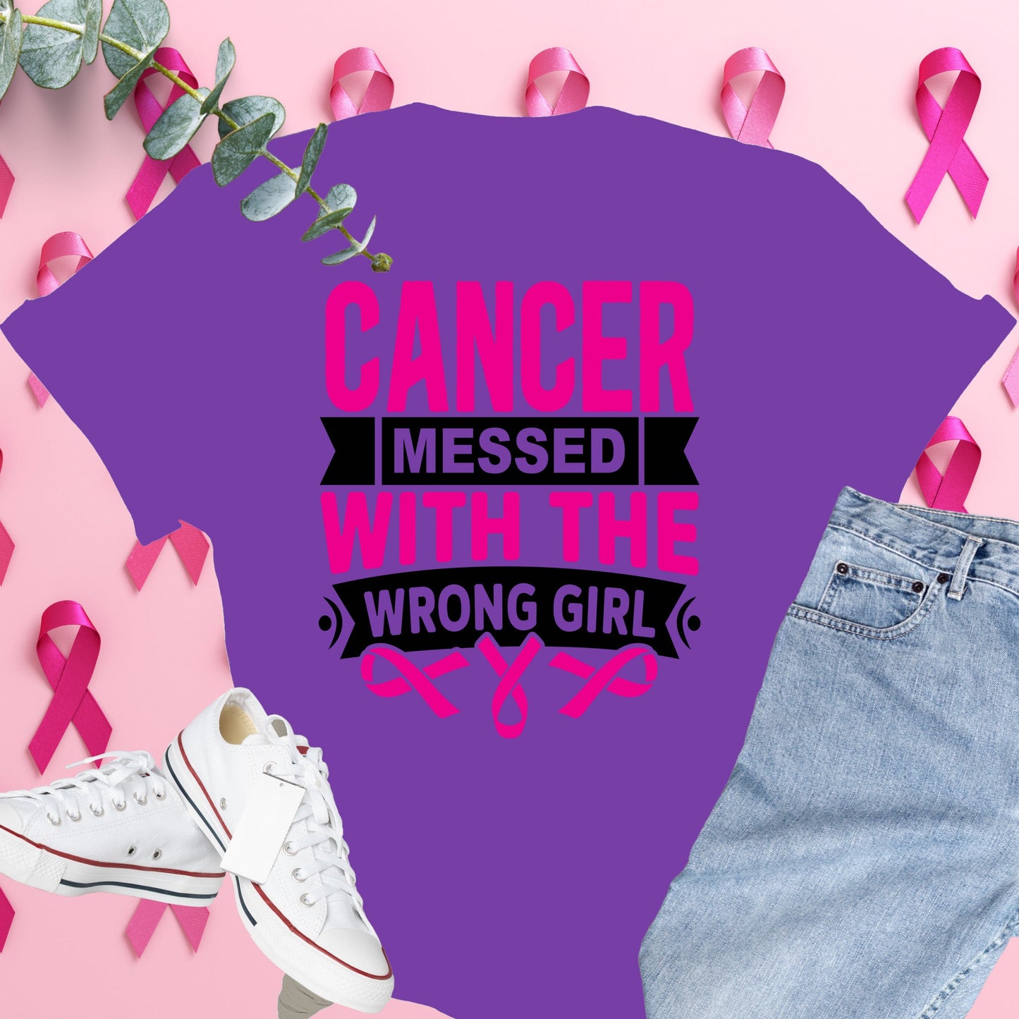  Breast Cancer Awareness Shirt on Comfort Colors® Tee – Pink Ribbon, October Support, Halloween Theme