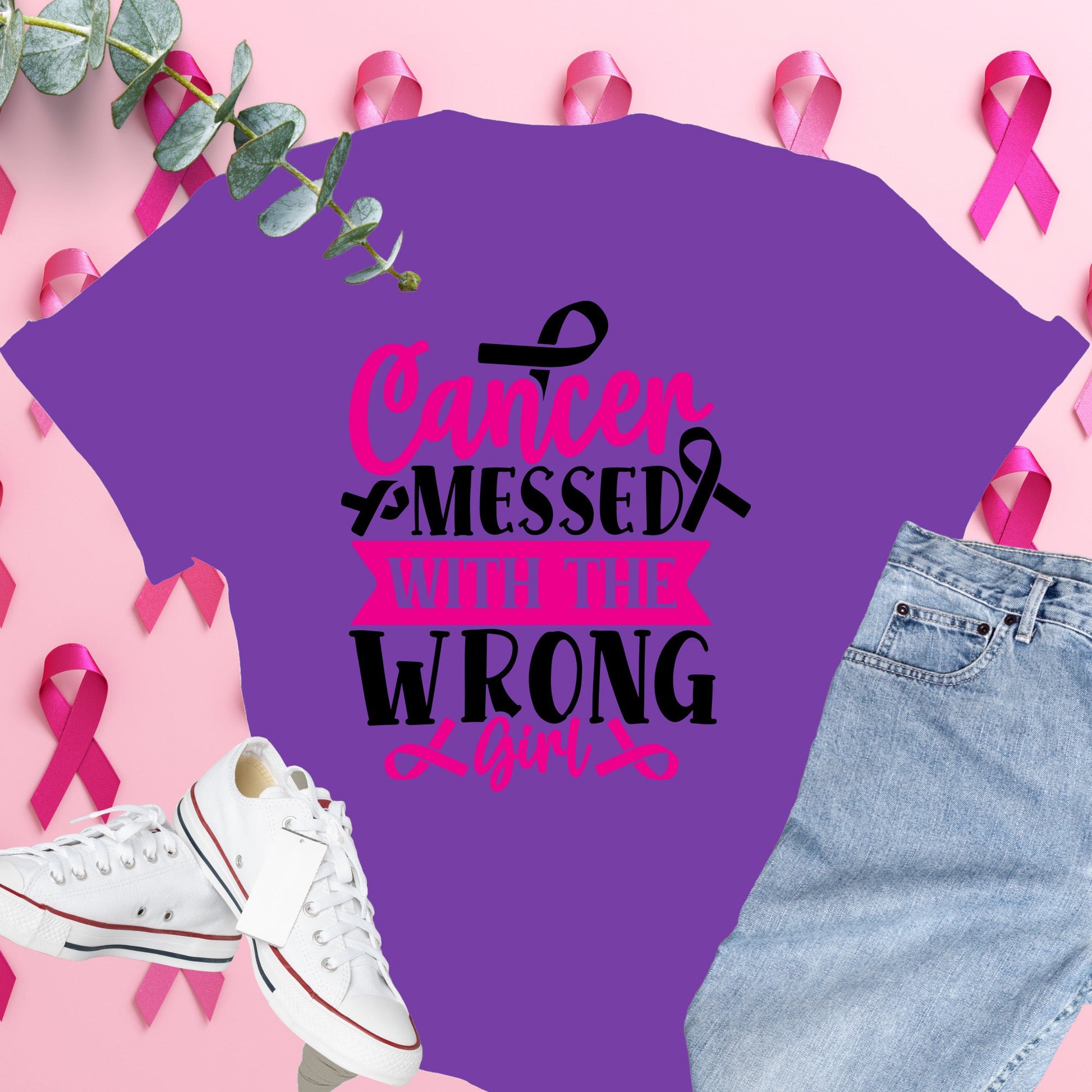  Breast Cancer Awareness Shirt on Comfort Colors® Tee – Pink Ribbon, October Support, Halloween Theme