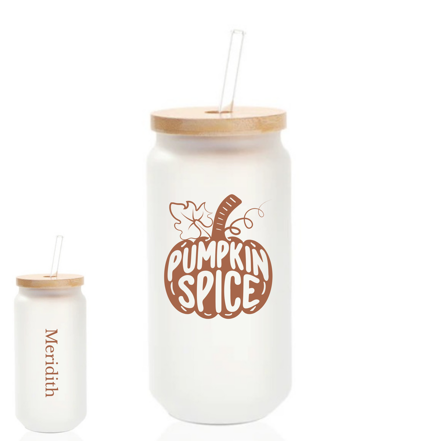 🎃 Pumpkin Spice Edition – 18 oz Glass Can