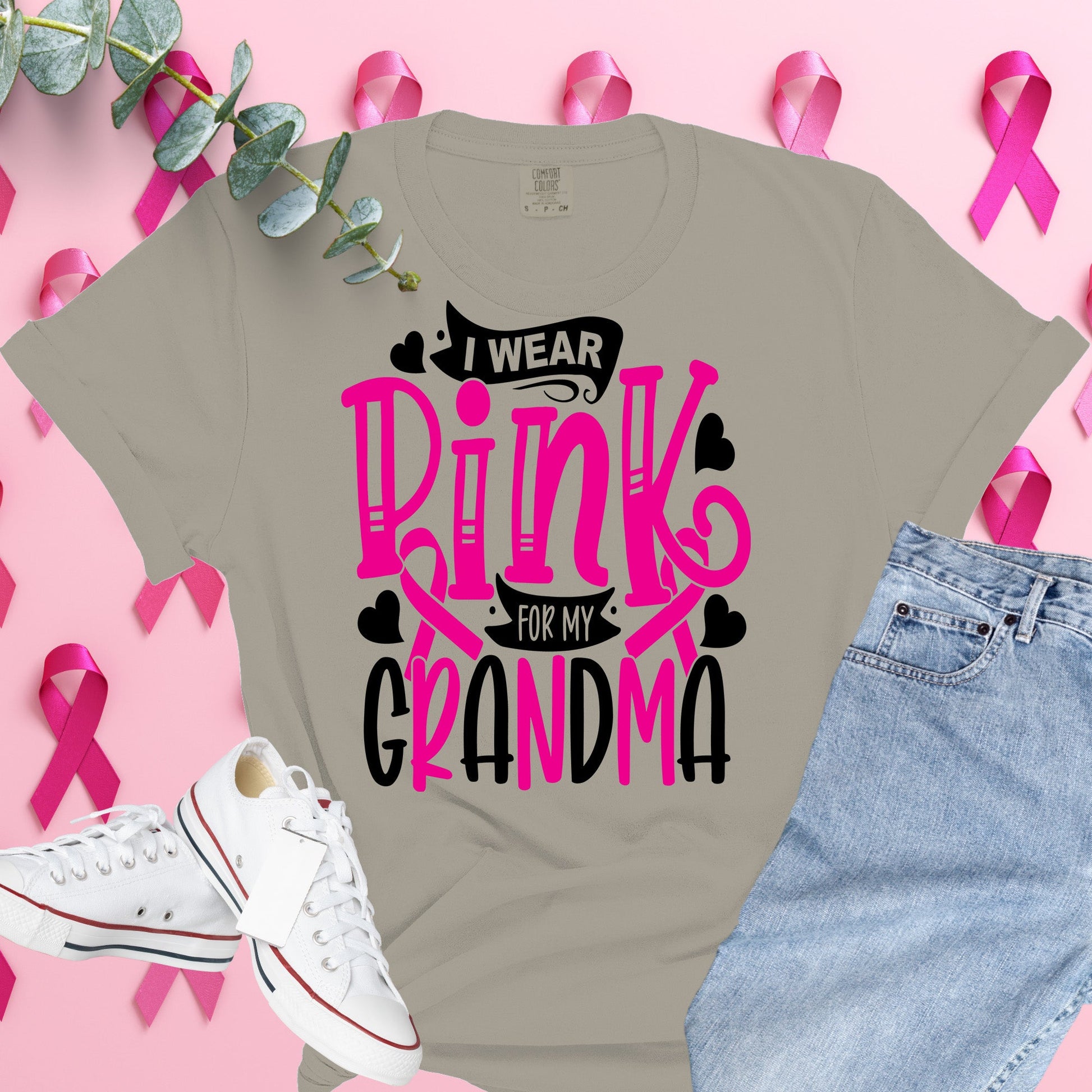  Breast Cancer Awareness Shirt on Comfort Colors® Tee – Pink Ribbon, October Support, Halloween Theme