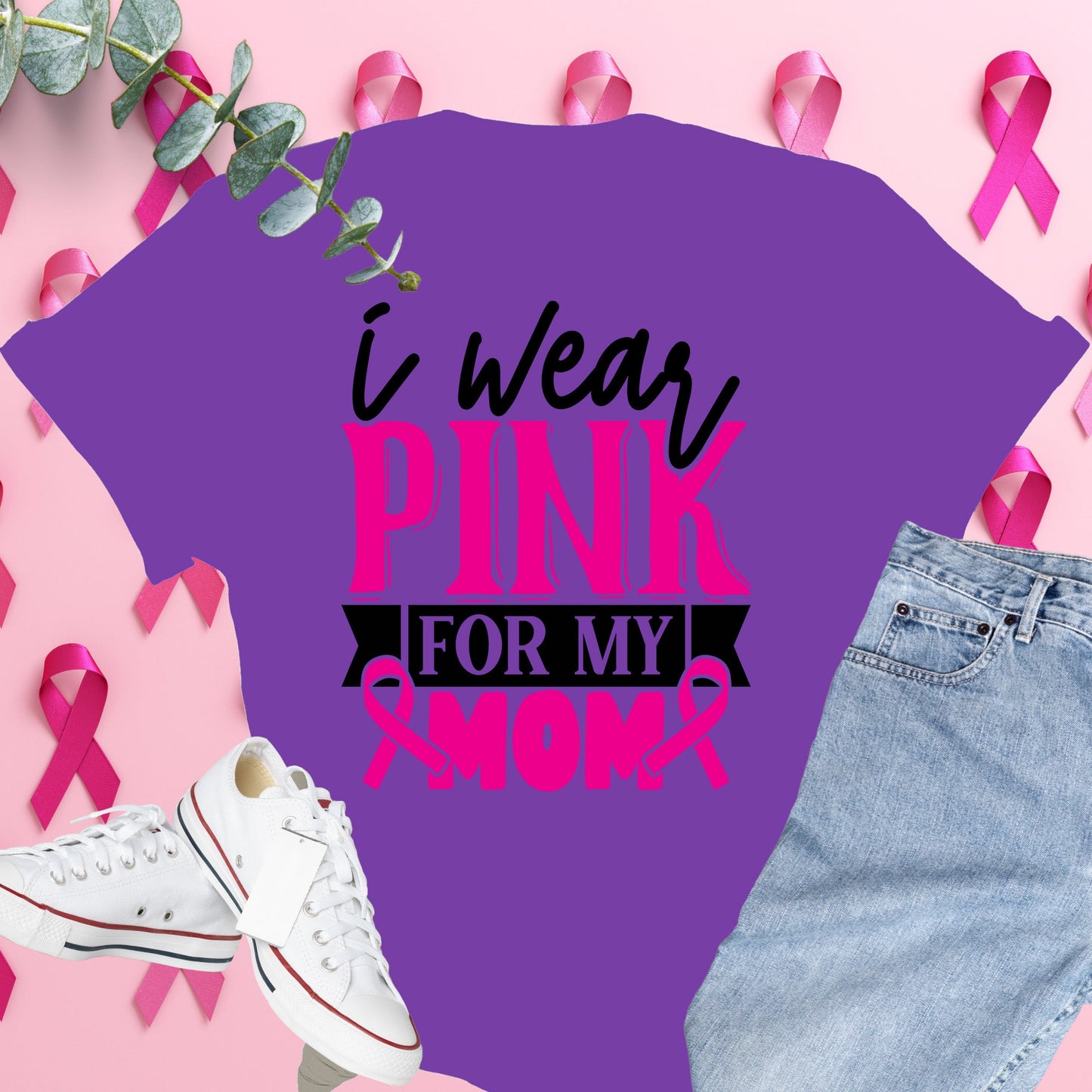  Breast Cancer Awareness Shirt on Comfort Colors® Tee – Pink Ribbon, October Support, Halloween Theme