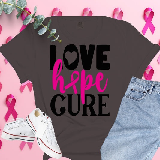  Breast Cancer Awareness Shirt on Comfort Colors® Tee – Pink Ribbon, October Support, Halloween Theme