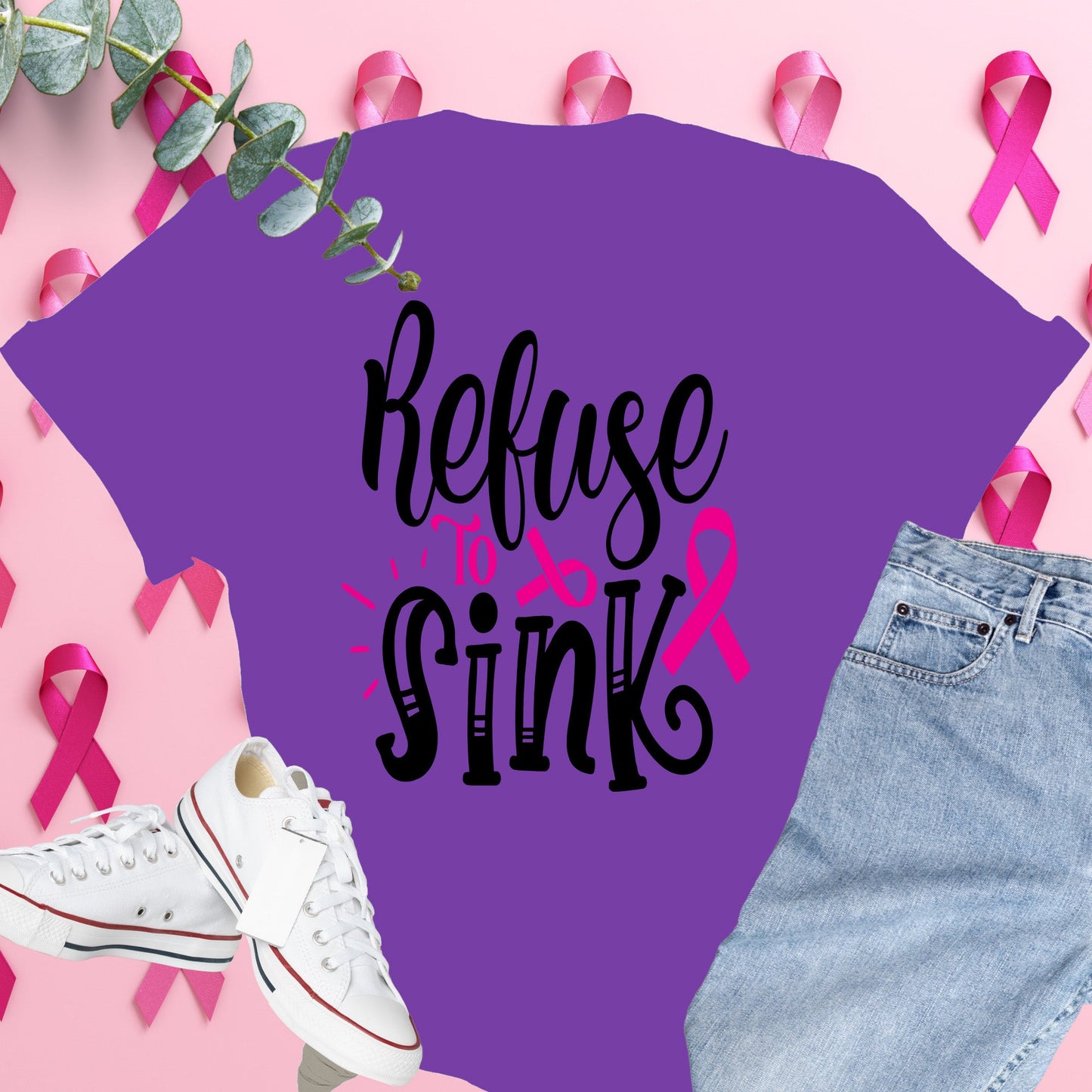  Breast Cancer Awareness Shirt on Comfort Colors® Tee – Pink Ribbon, October Support, Halloween Theme