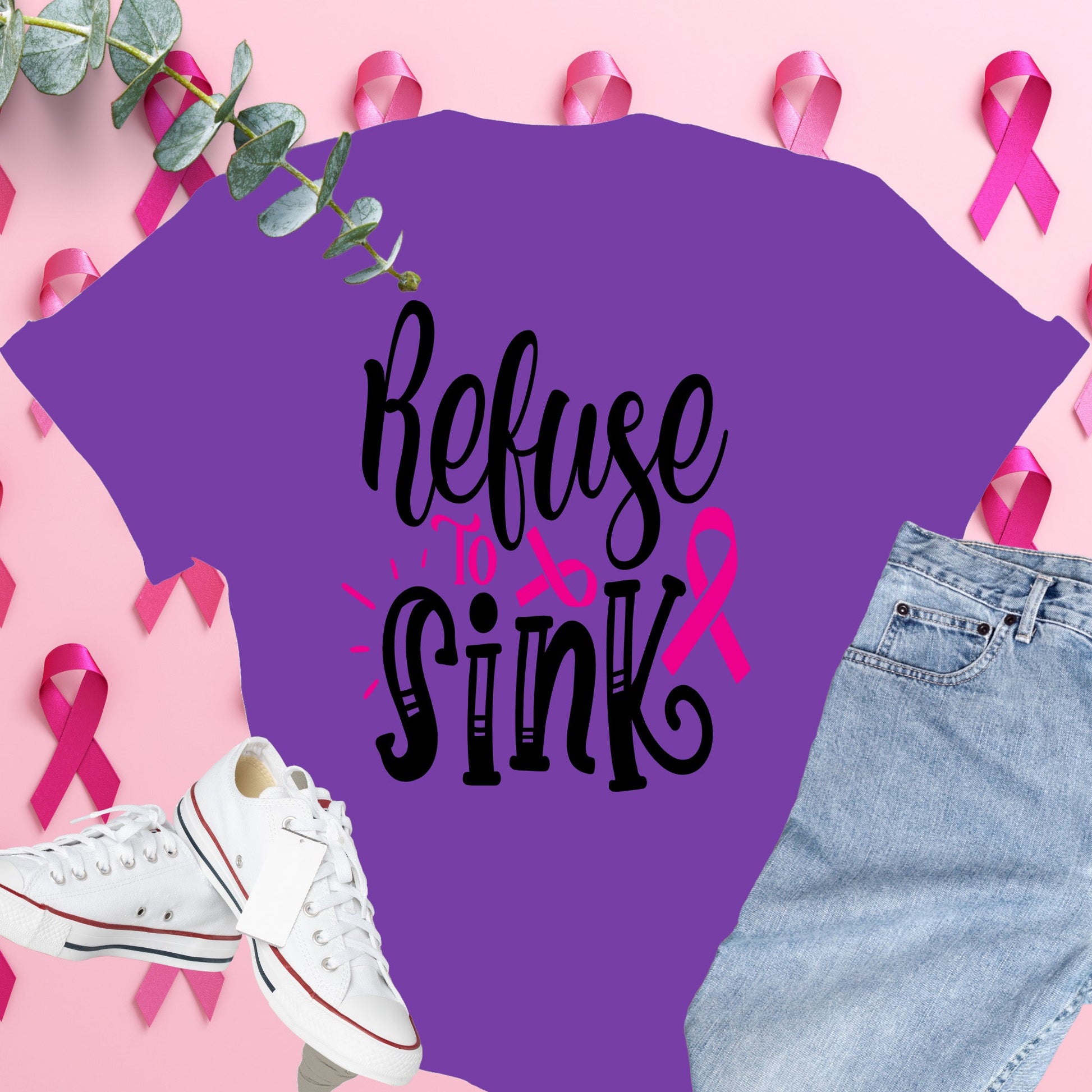  Breast Cancer Awareness Shirt on Comfort Colors® Tee – Pink Ribbon, October Support, Halloween Theme