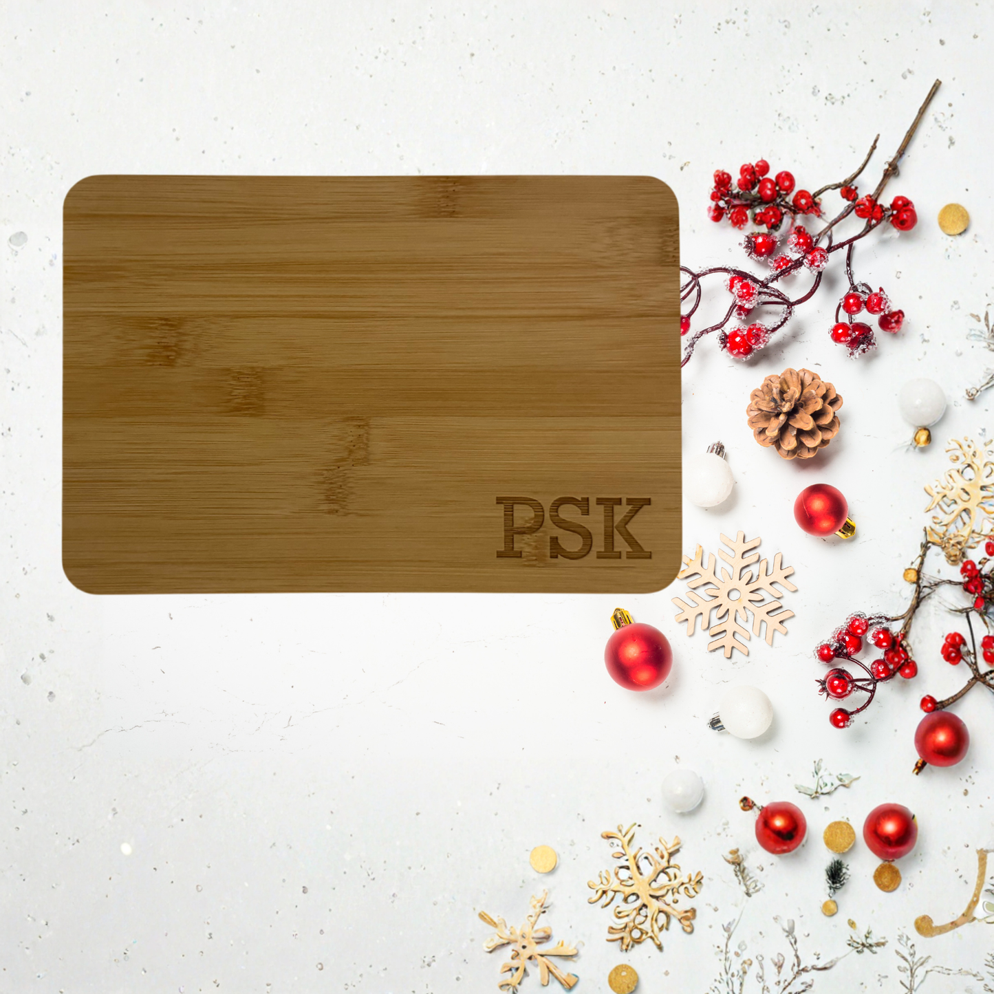 Bamboo Cutting Board – Personalized Kitchen Gift – Engraved Name, Initials, or Custom Message