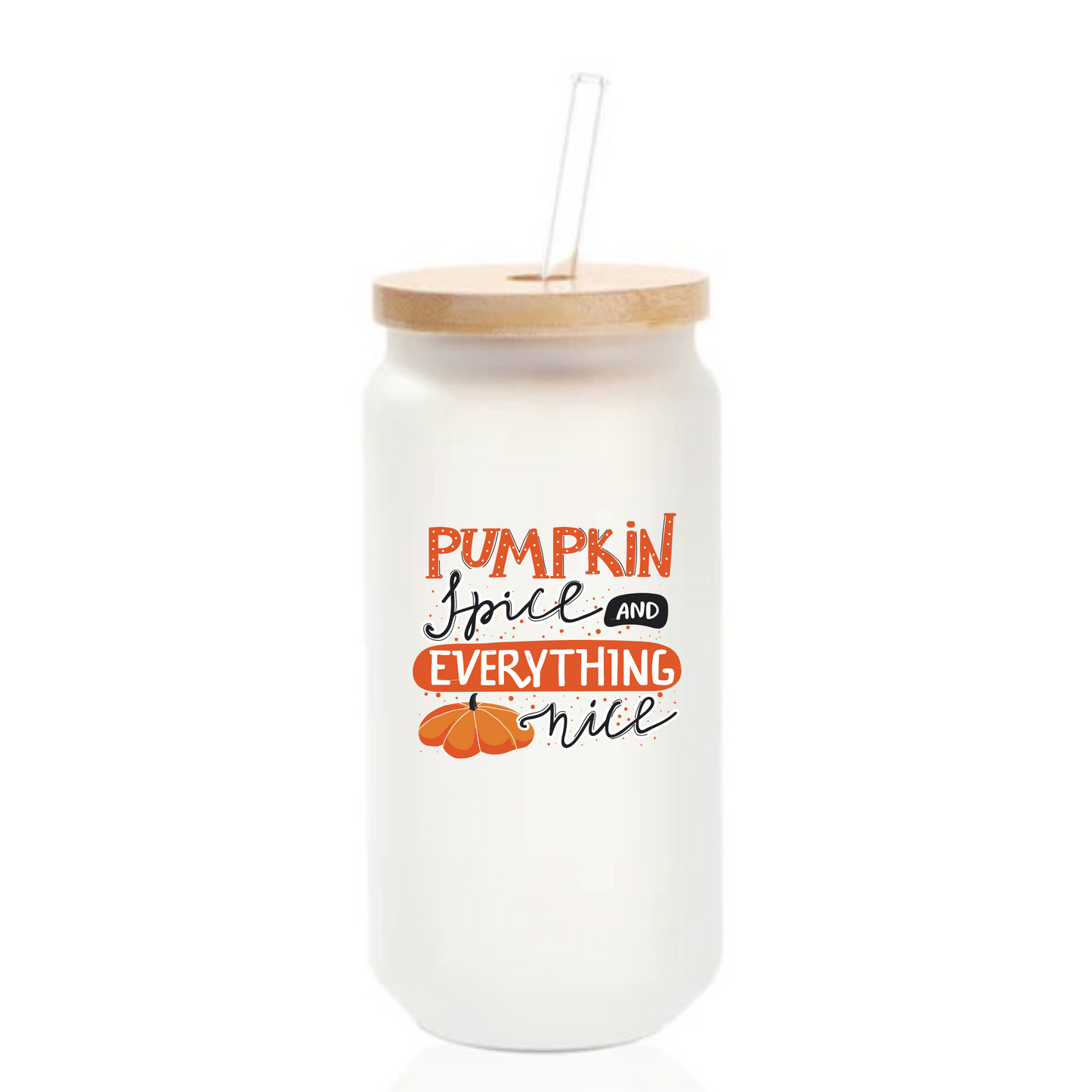 🎃 Pumpkin Spice Edition – 18 oz Glass Can