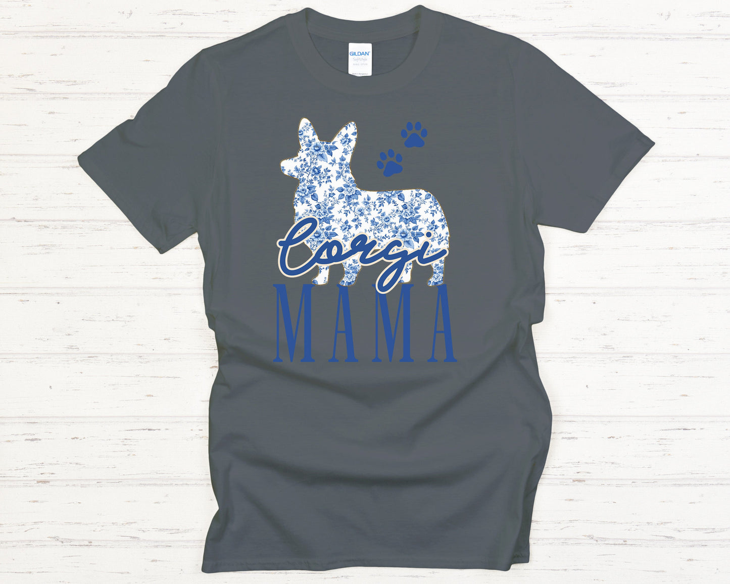 Welsh Corgi Mama T-Shirt Cute Floral Corgi Graphic Tee Dog Lover Apparel Pet Owner Gift Trendy Animal Print