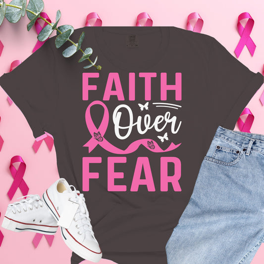  Breast Cancer Awareness Shirt on Comfort Colors® Tee – Pink Ribbon, October Support, Halloween Theme