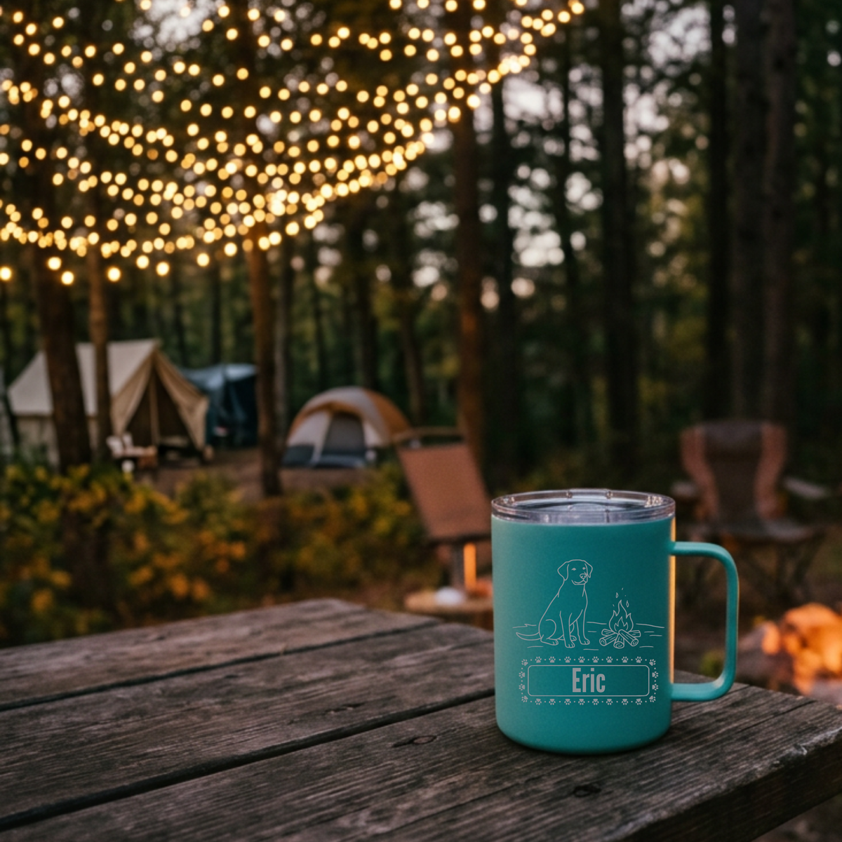 Personalized Insulated Camper Mug with Lid | Custom RV Gift
