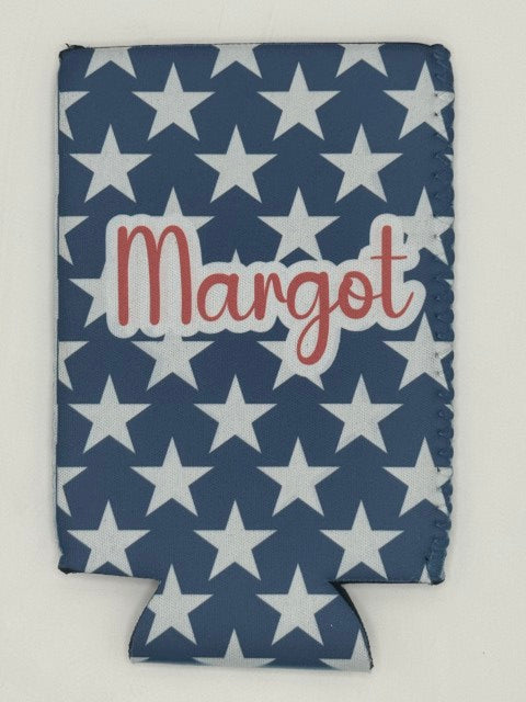Can Cooler Stars & Stripes Unzipped Design Patriotic Beer Holder Insulated Sleeve for Cans