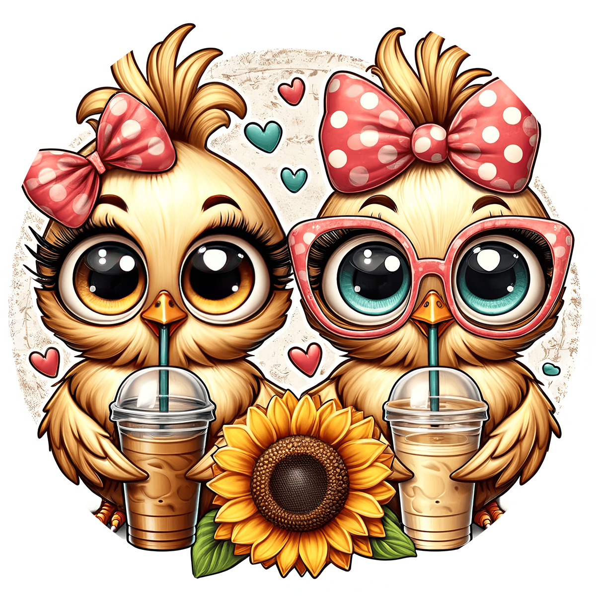 Cute Car Coaster – Coffee Chicken Farm Animal Drink Holder for Cup Holder – Funny Gift for Chicken Lovers & Coffee Fans