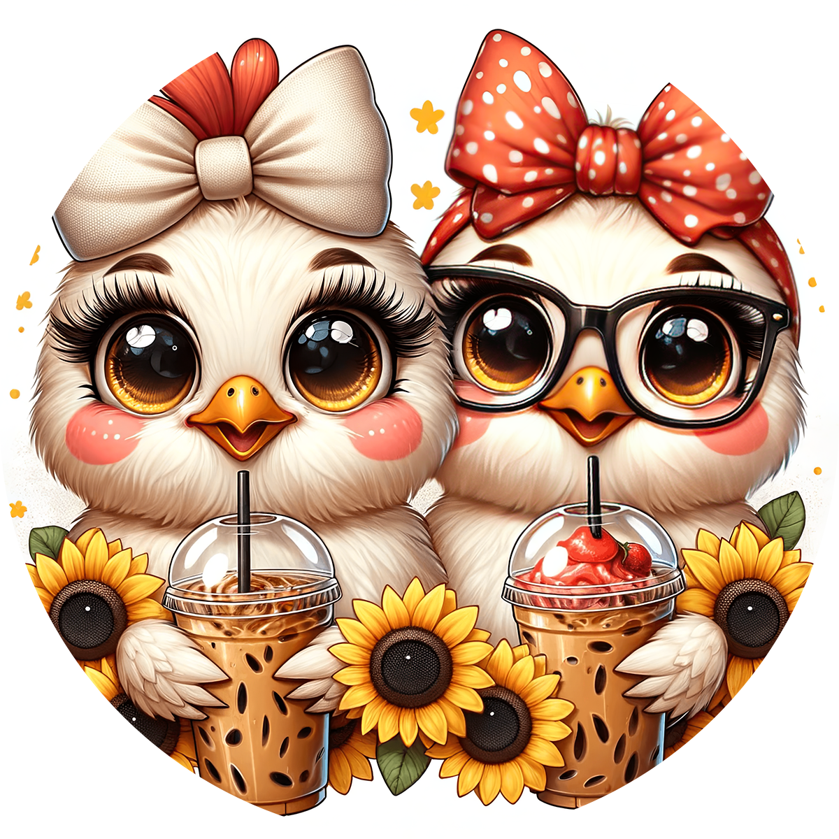 Cute Car Coaster – Coffee Chicken Farm Animal Drink Holder for Cup Holder – Funny Gift for Chicken Lovers & Coffee Fans