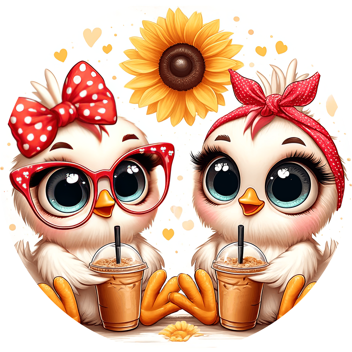 Cute Car Coaster – Coffee Chicken Farm Animal Drink Holder for Cup Holder – Funny Gift for Chicken Lovers & Coffee Fans