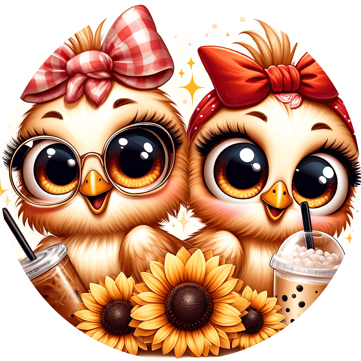 Cute Car Coaster – Coffee Chicken Farm Animal Drink Holder for Cup Holder – Funny Gift for Chicken Lovers & Coffee Fans