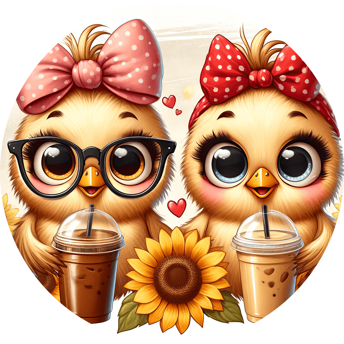 Cute Car Coaster – Coffee Chicken Farm Animal Drink Holder for Cup Holder – Funny Gift for Chicken Lovers & Coffee Fans