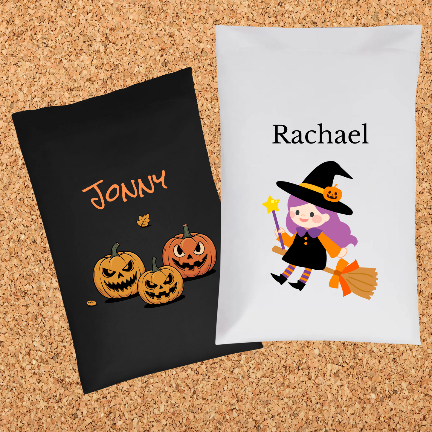 Personalized Halloween Pillowcase Treat Bags – Custom Name & Graphic