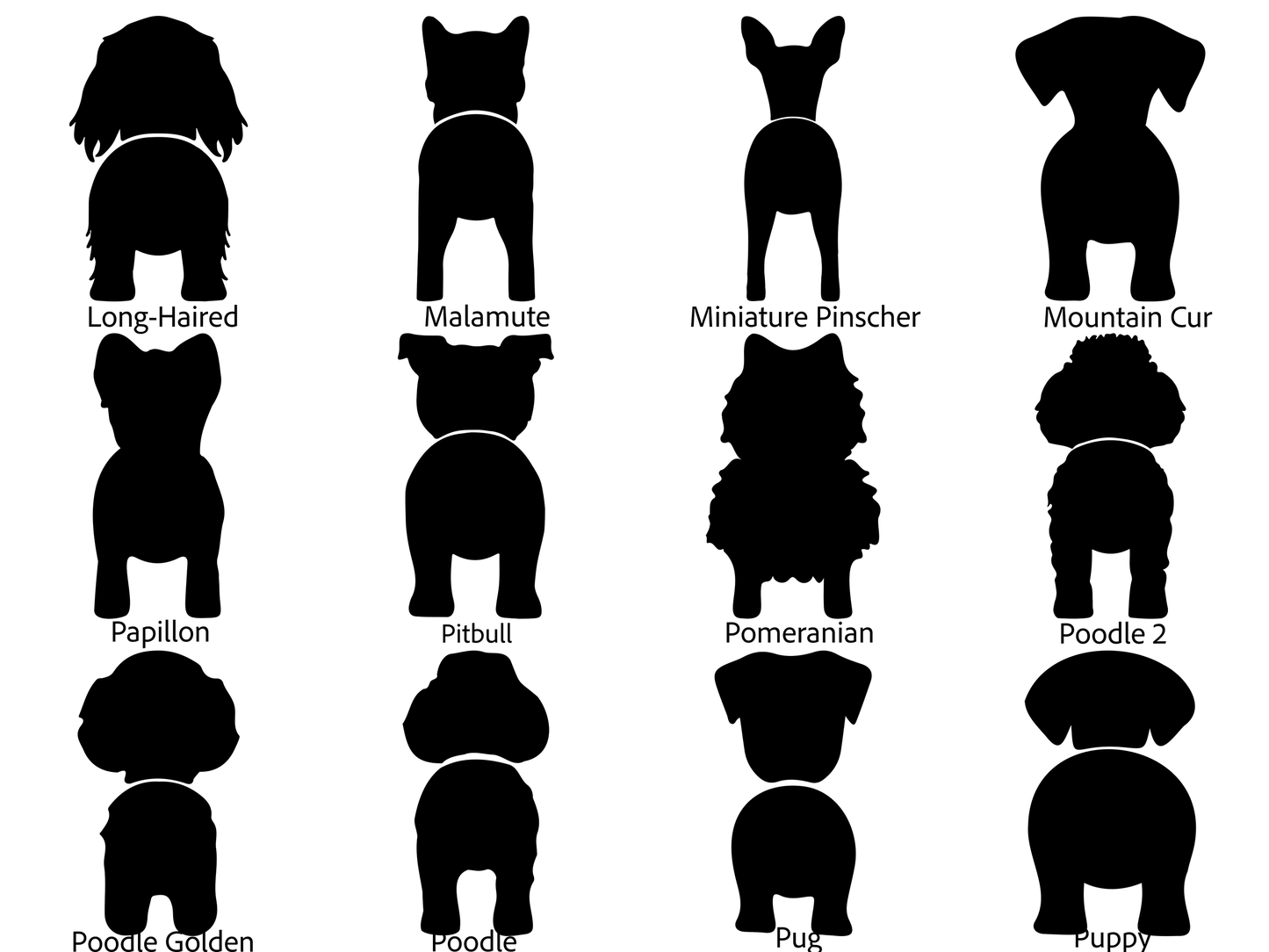 Dog Butt Sign, Personalized Dog Name and Dog Butt for Most Breeds, Dog Butt Art Keepsake, Unique Gift for Pet Lovers, Thoughtful Pet Loss Memorial