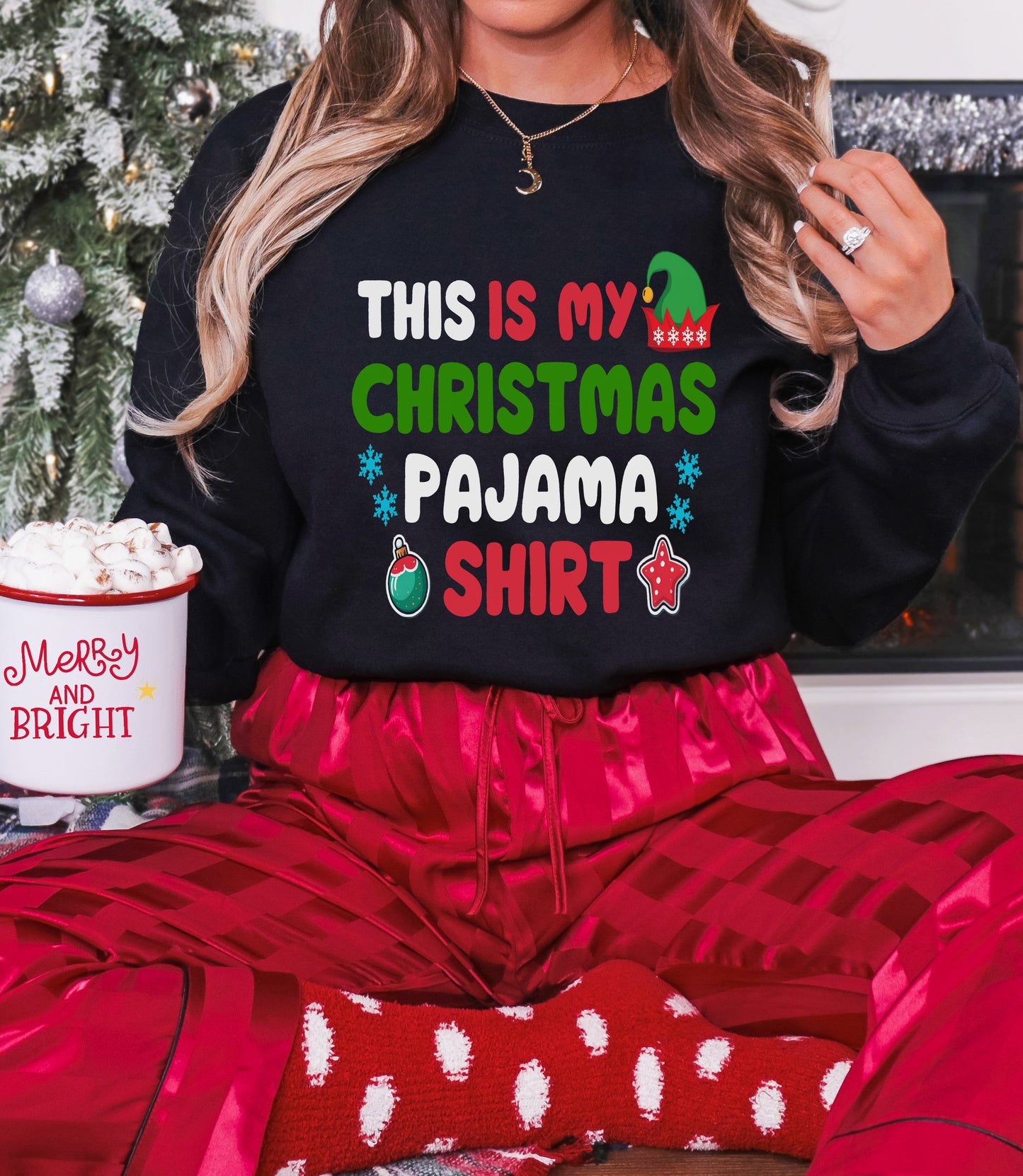 Funny Christmas Shirt – Holiday Statement Tee “This Is My Christmas Pajama Shirt” – Hoodie, Youth Sizes Too